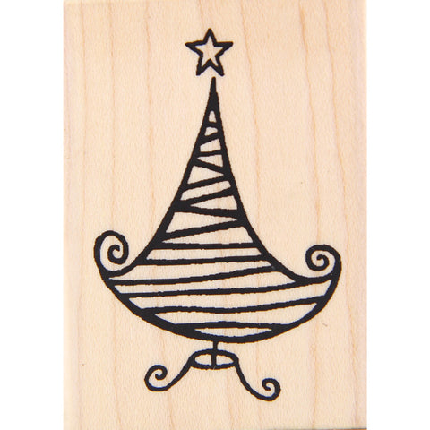 wood stamp - swanky tree