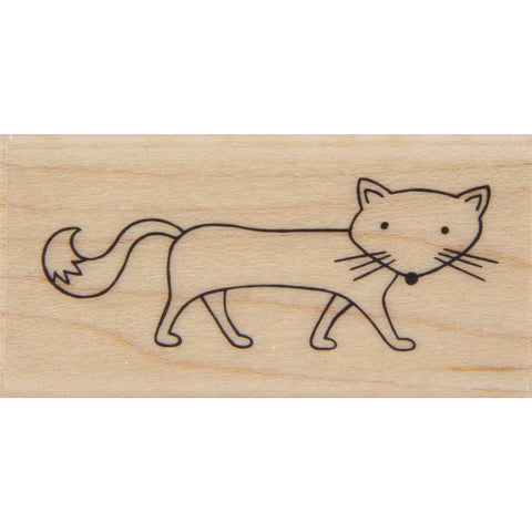 wood stamp - arctic fox