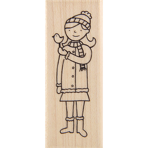 wood stamp - winter friends