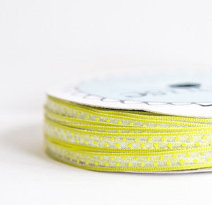 organdy sheer polka dot - lime