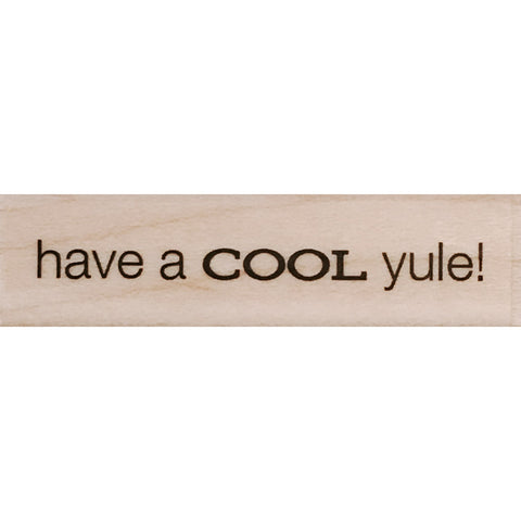 wood stamp - cool yule