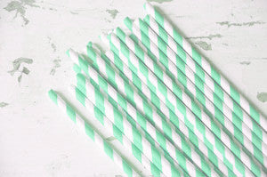 paper straws - pistachio