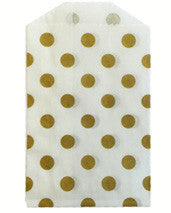 treat bags small - polka dot - gold