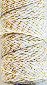 twine - metallic gold and natural