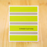 paper tape - lime diagonal stripe, grey dot & pink dot