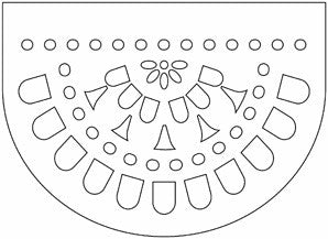 a|s die - large papel picado half circle