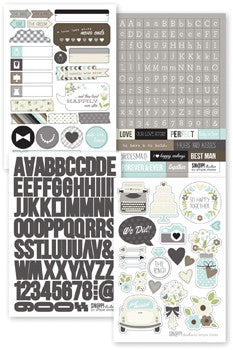 snap cardstock sticker sheets - wedding